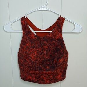 Lululemon Wunder Train Longline Bra Red and Black C/D cup - size 8